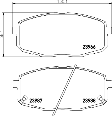 8DB355010611 HELLA Колодки передние