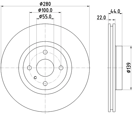 8DD355132111 HELLA Диск тормозной передний