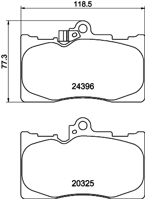8DB355012121 HELLA Колодки передние