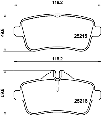 8DB355019741 HELLA Колодки тормозные дисковые комплект