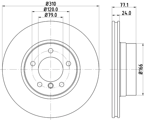 8DD355109901 HELLA Диск тормозной передний