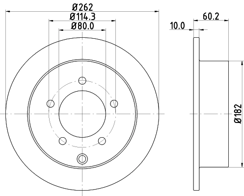 8DD355119181 HELLA Дисковый тормоз