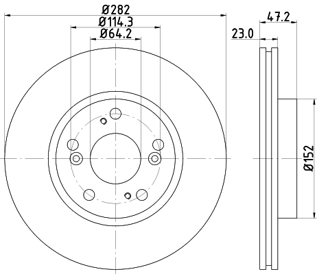 8DD355118131 HELLA Диск тормозной передний