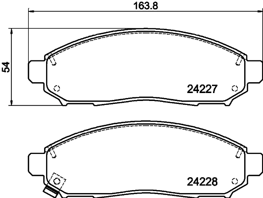 8DB355012071 HELLA Колодки передние