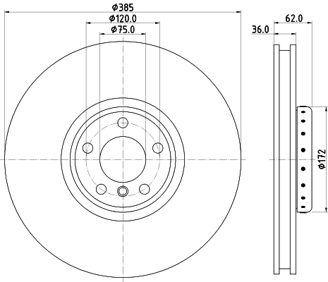8DD355120721 HELLA Диск тормозной передний