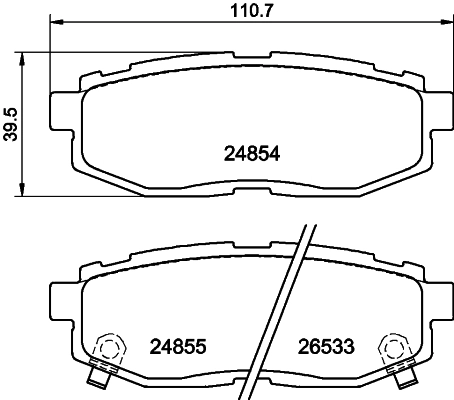 8DB355014341 HELLA Колодки тормозные дисковые комплект