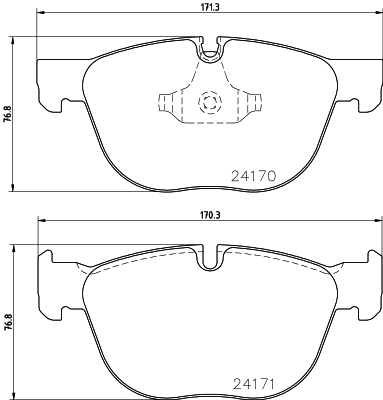 8DB355012541 HELLA Колодки передние