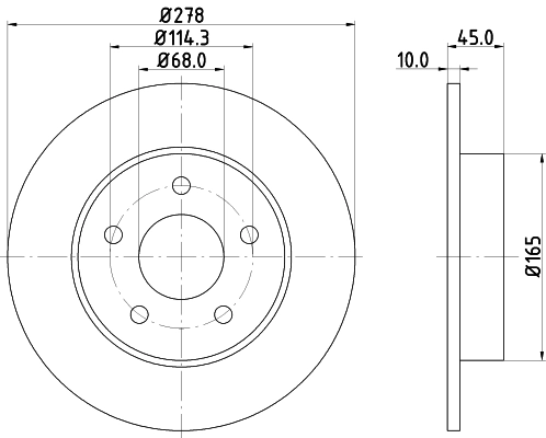 8DD355110401 HELLA Дисковый тормоз
