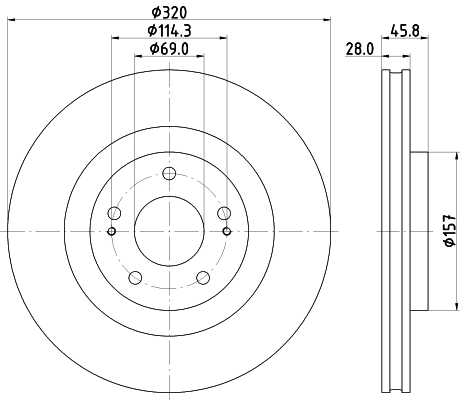 194913 Maxgear Диск тормозной передний
