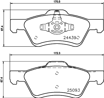 Передние тормозные колодки CU2Z2V001D Ford
