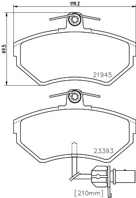 8DB355018451 HELLA Колодки передние
