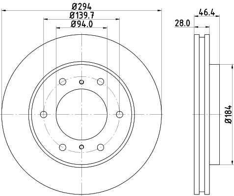 8DD355115731 HELLA Диск тормозной передний