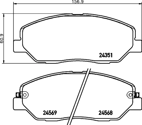 8DB355012371 HELLA Колодки передние