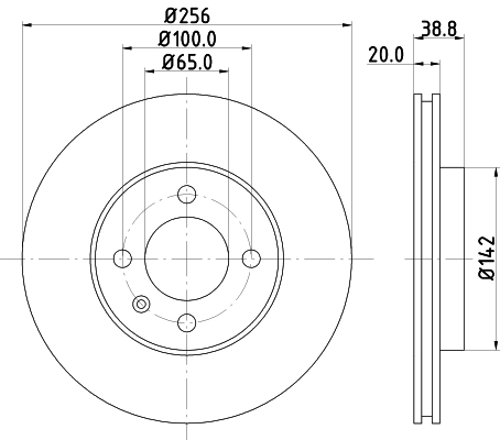 8DD355101321 HELLA Диск тормозной передний
