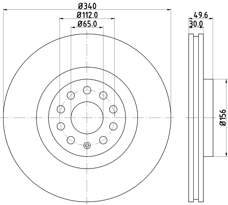 Купить 8DD355129241 HELLA Ротор тормозной