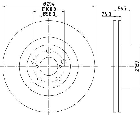 8DD355112051 HELLA Диск тормозной передний