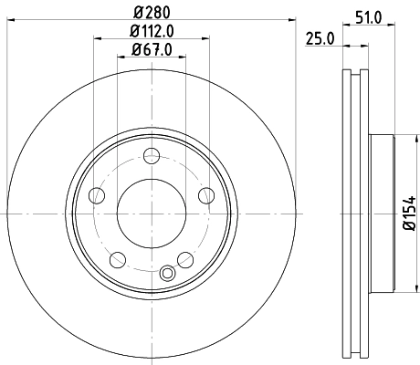 8DD355119601 HELLA Диск тормозной передний