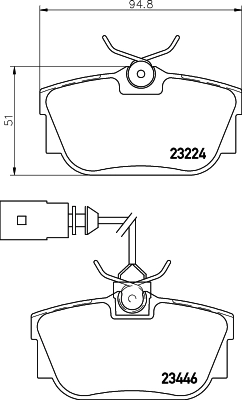 8DB355018591 HELLA Колодки тормозные дисковые комплект