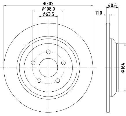 8DD355126571 HELLA Дисковый тормоз
