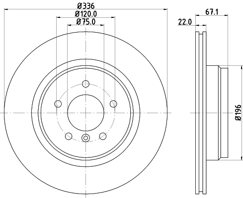 8DD355111961 HELLA Дисковый тормоз