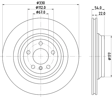 8DD355122561 HELLA Дисковый тормоз