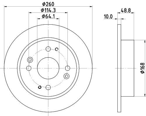 8DD355105311 HELLA Дисковый тормоз