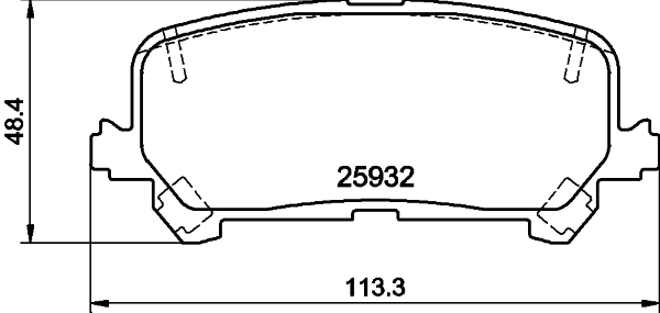 Купить 8DB355040461 HELLA Колодки тормозные задние, дисковые