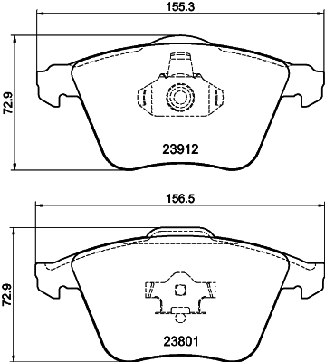 8DB355012281 HELLA Колодки передние