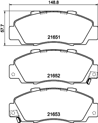 8DB355016441 HELLA Колодки передние