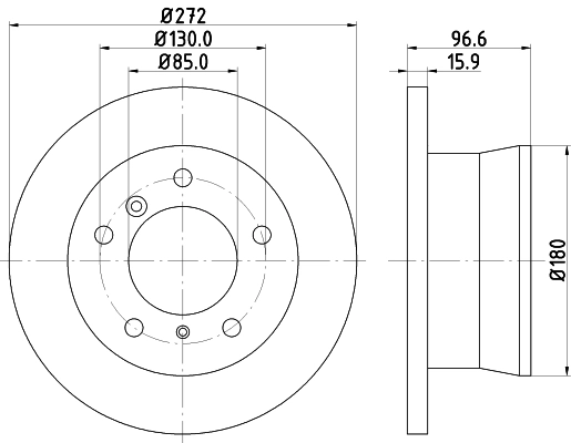 8DD355128411 HELLA Дисковый тормоз