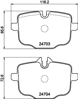 8DB355014361 HELLA Колодки тормозные дисковые комплект