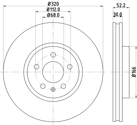 8DD355128721 HELLA Диск тормозной передний