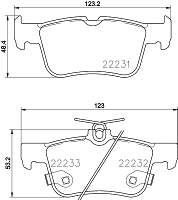 8DB355023301 HELLA Колодки тормозные дисковые комплект