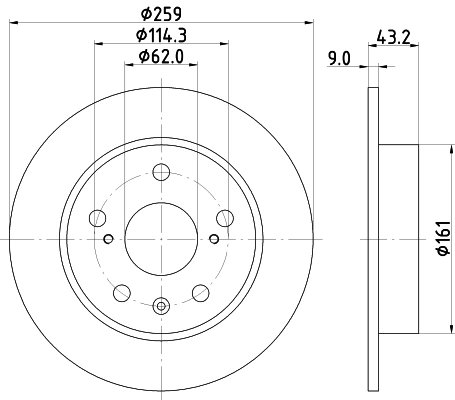 Купить 8DD355120531 HELLA Диск тормозной задний