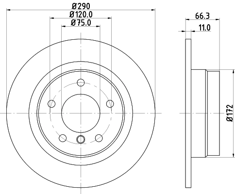 8DD355120231 HELLA Дисковый тормоз