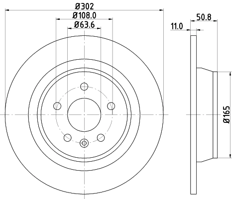 8DD355118841 HELLA Дисковый тормоз
