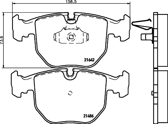 8DB355008281 HELLA Колодки передние