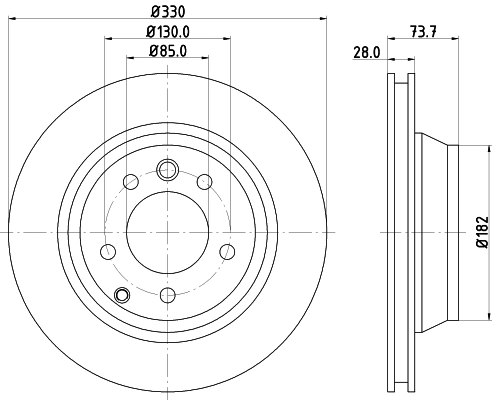 8DD355129761 HELLA Дисковый тормоз