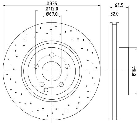 8DD355115011 HELLA Диск тормозной передний