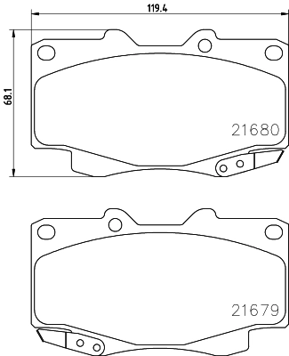 8DB355013481 HELLA Колодки передние
