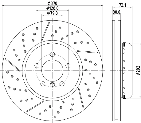 8DD355120771 HELLA Диск тормозной передний