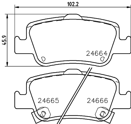 8DB355013571 HELLA Колодки тормозные дисковые комплект