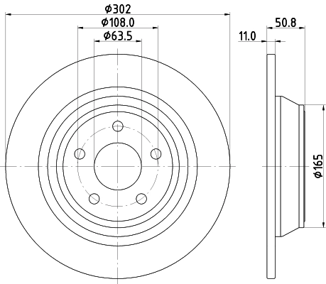 8DD355122451 HELLA Дисковый тормоз