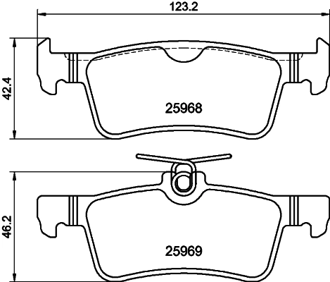 8DB355021701 HELLA Колодки тормозные дисковые комплект