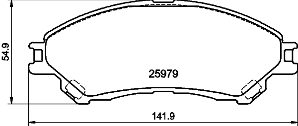 8DB355021461 HELLA Колодки передние