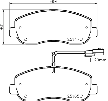 8DB355015291 HELLA Колодки передние