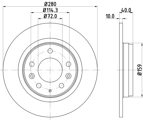 8DD355110381 HELLA Дисковый тормоз