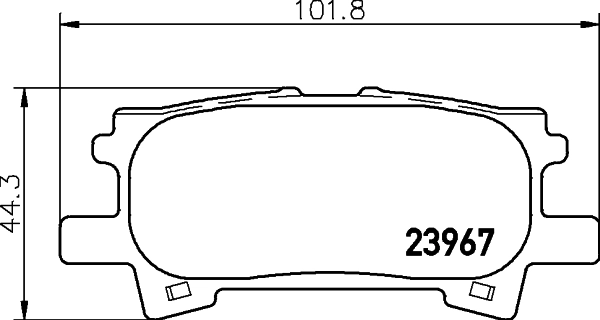  Задние тормозные колодки Lexus RX 