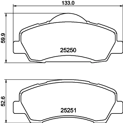 Купить 8DB355040561 HELLA Колодки тормозные