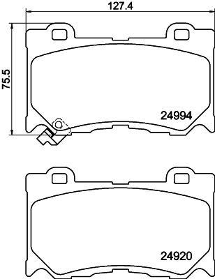 8DB355015411 HELLA Колодки передние